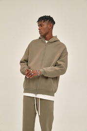 350G Fleece Zip Men Hoodie