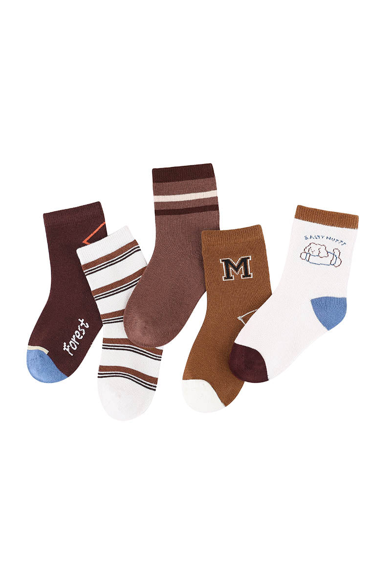 M Line Letter Children Socks