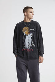 Death Note Print Men Long Sleeve T-Shirt