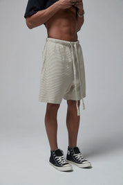 330G waffle Loose Drawstring Track Men Shorts