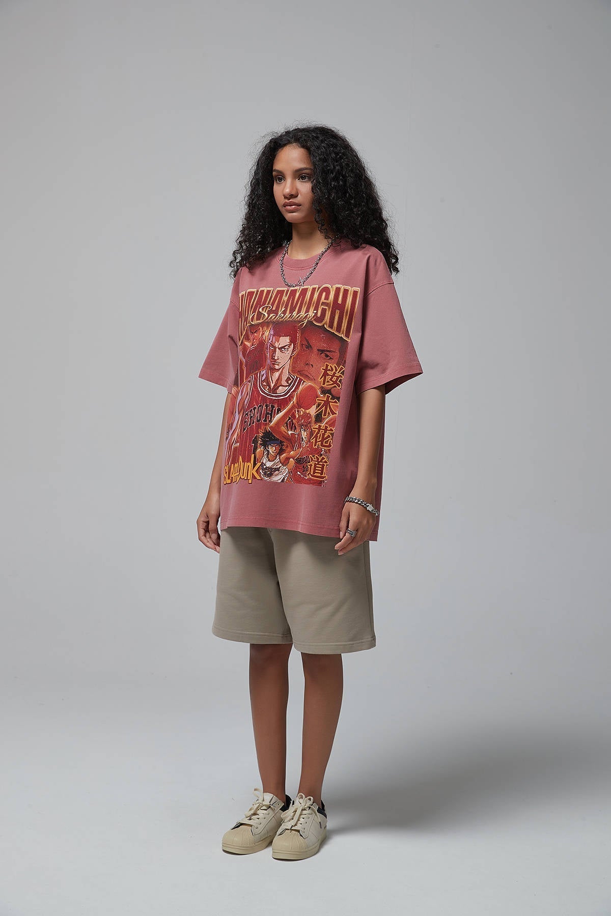 Sakuragi Hanamichi Print Loose Women T-Shirt