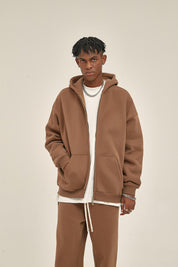 350G Fleece Zip Men Hoodie