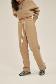 350G Fleece Loose Sports Women Pants