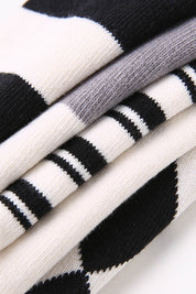 Black And White Lines Kids Socks