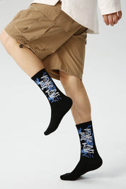 Printed Letter Men Socks