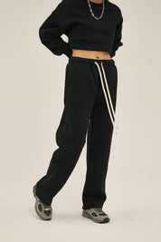 350G Fleece Loose Sports Women Pants