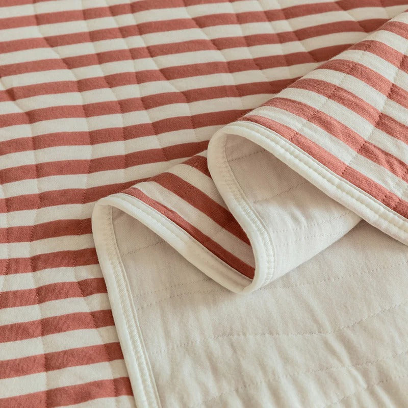 100% Cotton Striped Summer Quilt