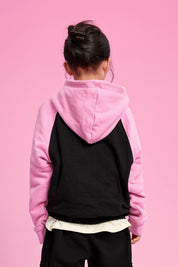 365G Color Block Cotton Kids Hoodie