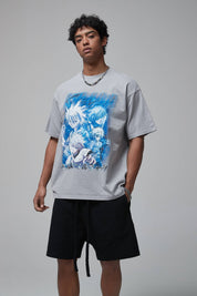 Killua Print Cotton Men T-Shirt