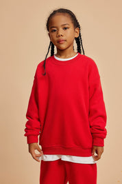 365G Fleece Crew Neck Kids Sweatshirt