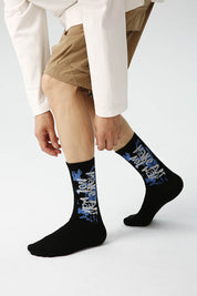 Printed Letter Men Socks