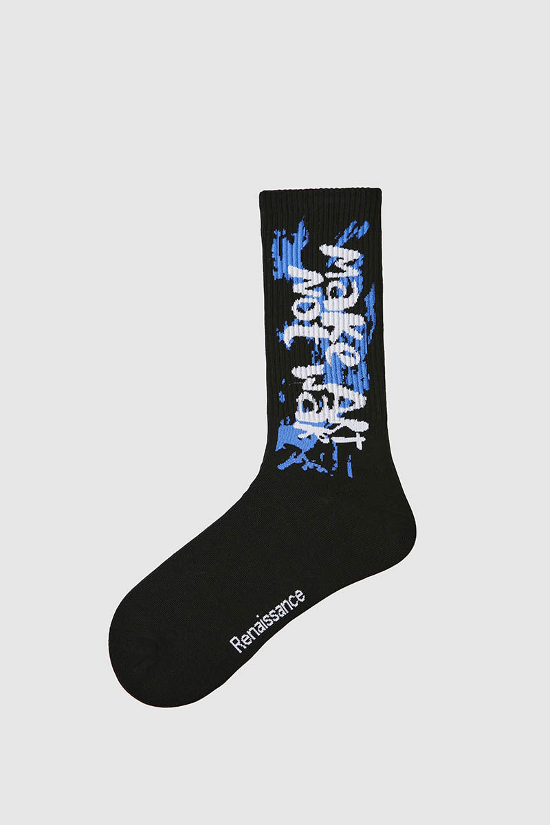 Printed Letter Men Socks