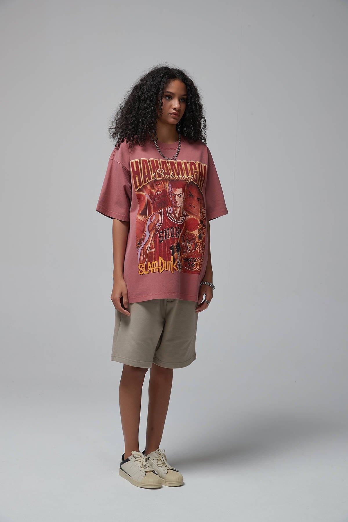 Sakuragi Hanamichi Print Loose Women T-Shirt