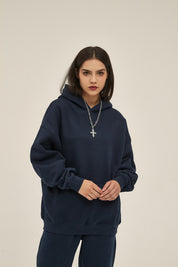 350G Loose Fleece Women Hoodie