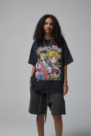 Sailor Moon Print Cotton Women T-Shirt