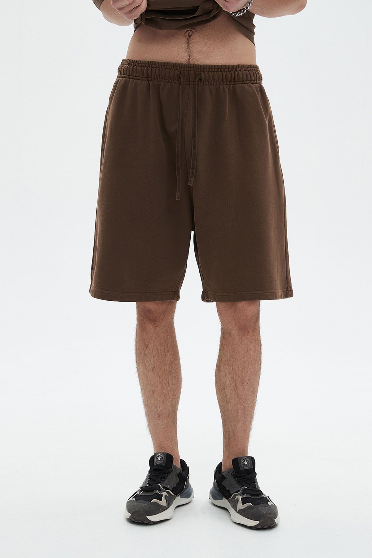 420G Loose Drawstring Track Men Shorts