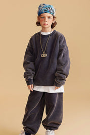 355G Heavyweight Fleece Crew Neck Kids Sweatshirt