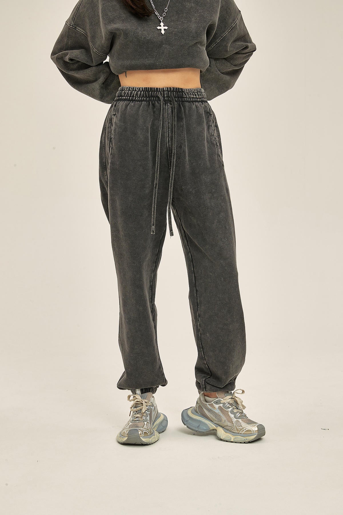 420G Batik Distressed Sports Women Pants