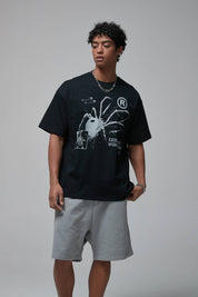 Spider Print Loose Men's T-Shirt