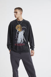 Death Note Print Men Long Sleeve T-Shirt