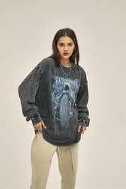 250G Berserk Print Women Long-Sleeved Sweatshirt