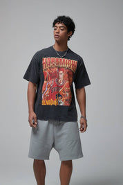 Sakuragi Hanamichi Print Loose Men T-Shirt