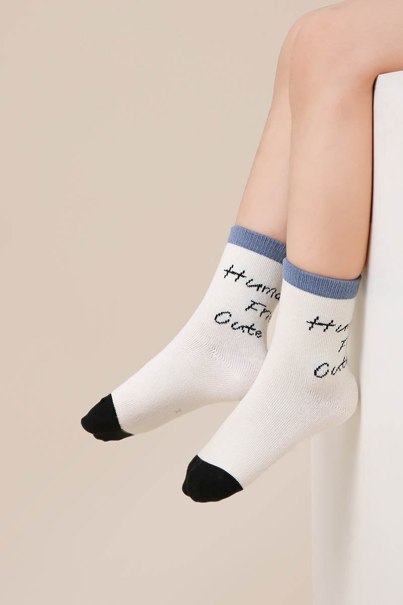 Graphic Letter Children Socks