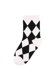 Black And White Lines Kids Socks