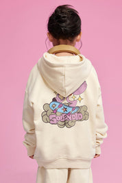 365G Heavyweight Fleece Letter Print Hoodie