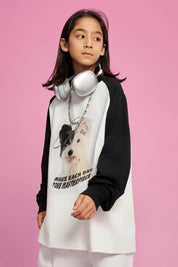 285G Printed Cotton Kids Long-Sleeved T-Shirt