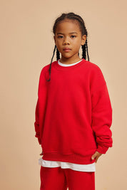 365G Fleece Crew Neck Kids Sweatshirt