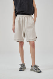 Loose Drawstring Track Men Shorts