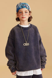 355G Heavyweight Fleece Crew Neck Kids Sweatshirt