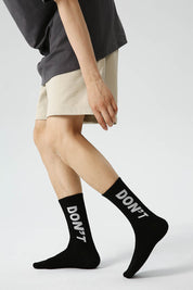 Letter DON'T Printed Men Socks