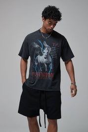 Pegasus Print Men T-Shirt