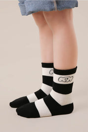 Black And White Lines Kids Socks