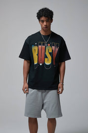 Busy Print Loose Men T-Shirt