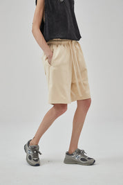 Cotton Drawstring Waist Men Shorts