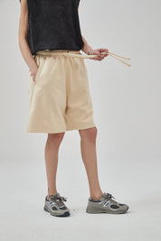 Cotton Drawstring Waist Men Shorts