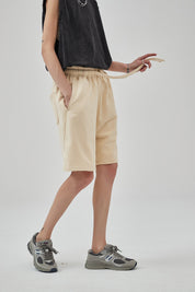 Cotton Drawstring Waist Men Shorts