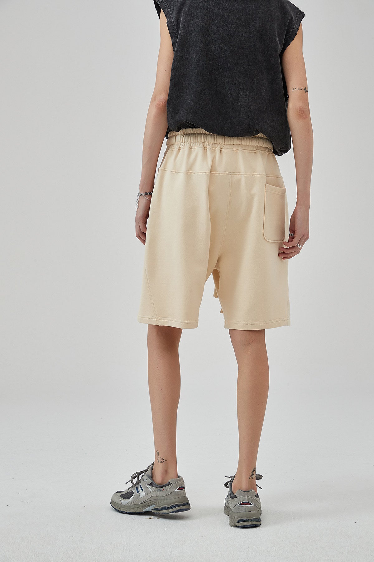 Cotton Drawstring Waist Men Shorts