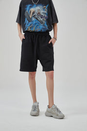 Cotton Drawstring Waist Men Shorts