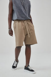 Cotton Drawstring Waist Men Shorts