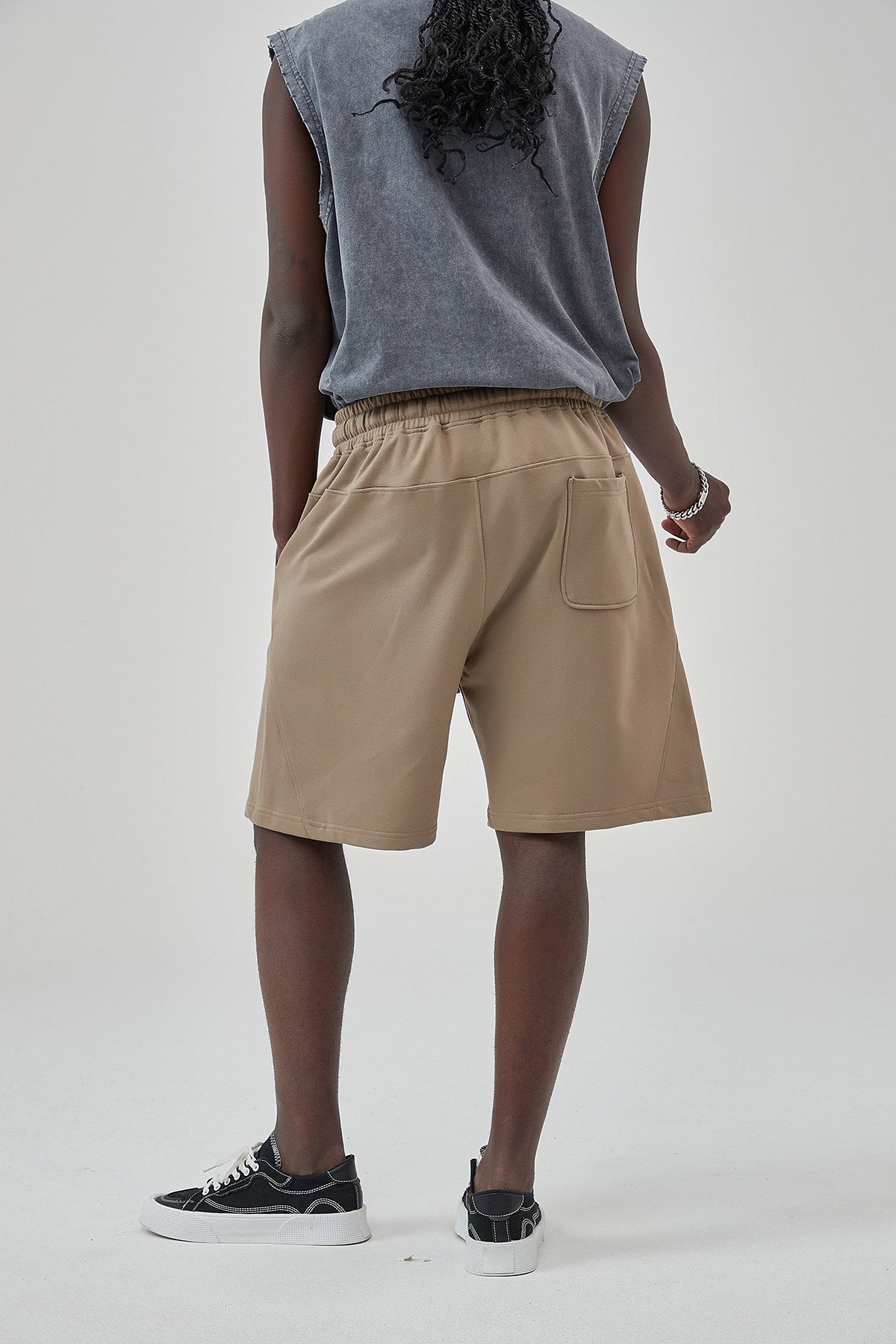 Cotton Drawstring Waist Men Shorts