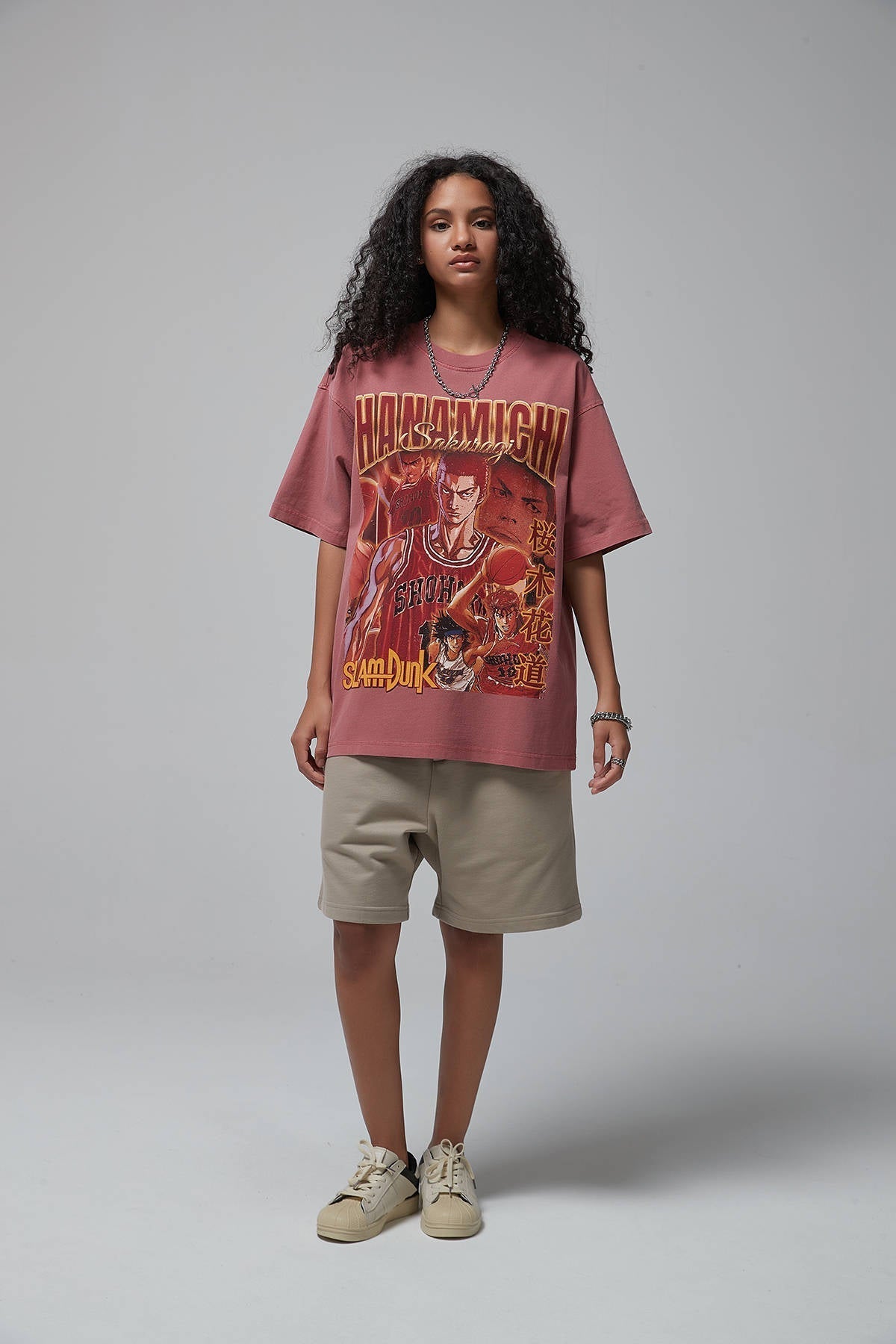 Sakuragi Hanamichi Print Loose Women T-Shirt