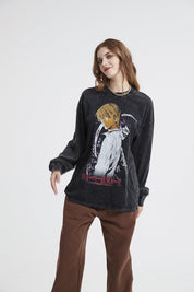 Death Note Print Women Long Sleeve T-Shirt