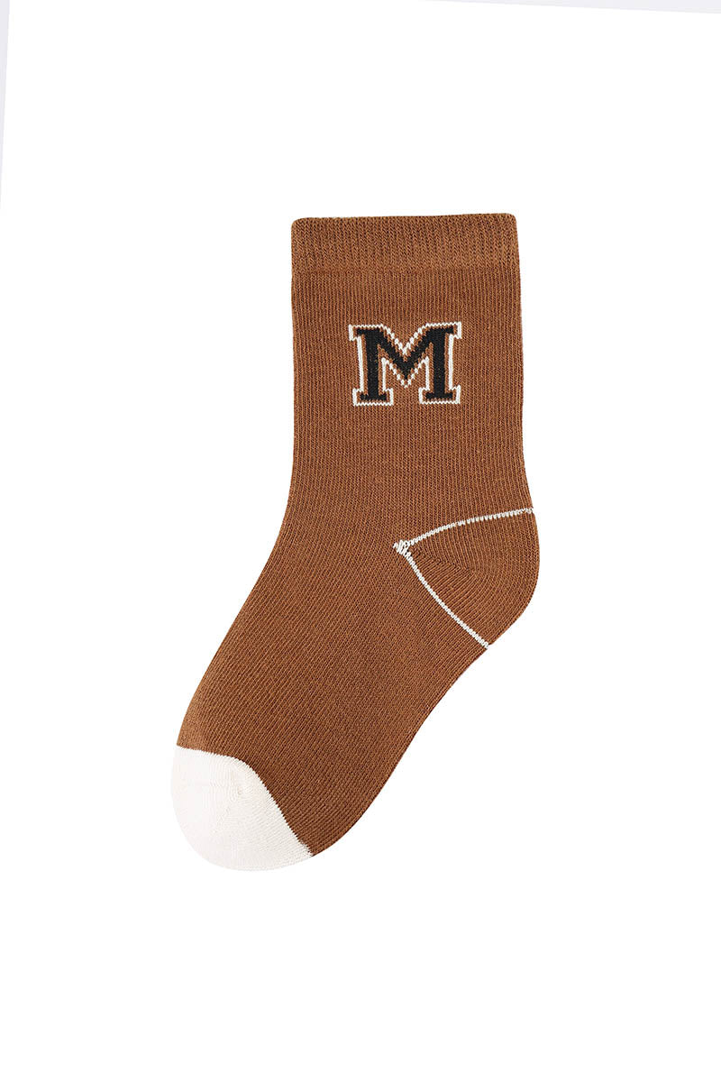 M Line Letter Children Socks