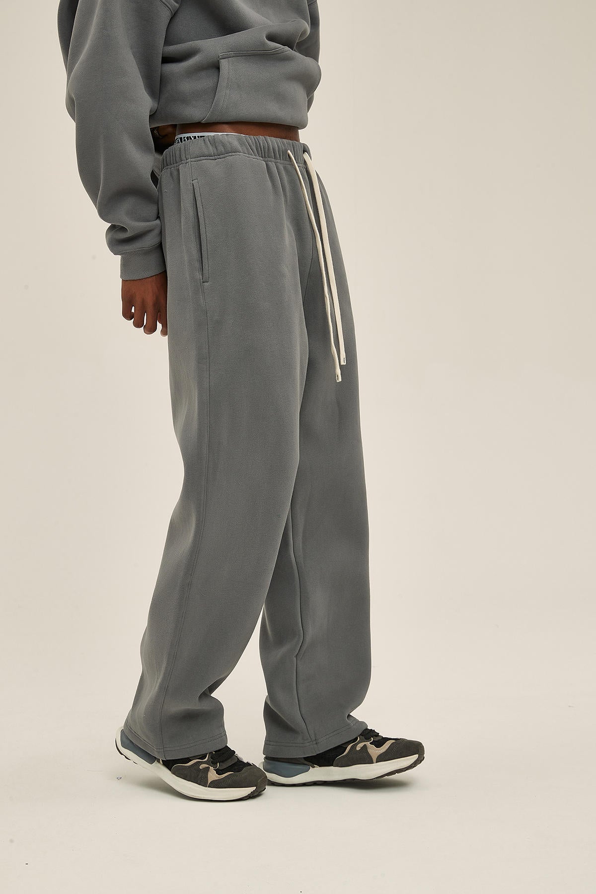 350G Fleece Loose Sports Men Pants