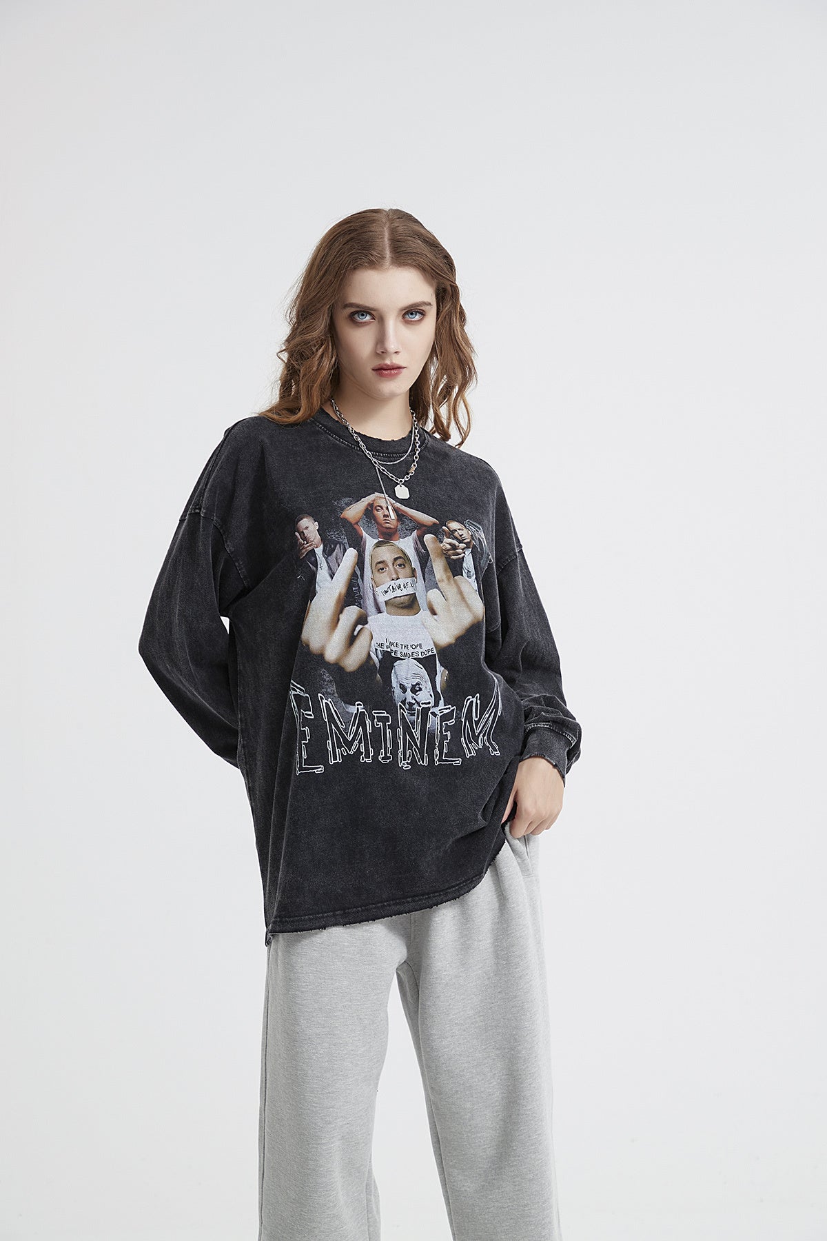 Batik Rapper Print Women Long Sleeve T-Shirt