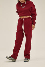 350G Fleece Loose Sports Women Pants